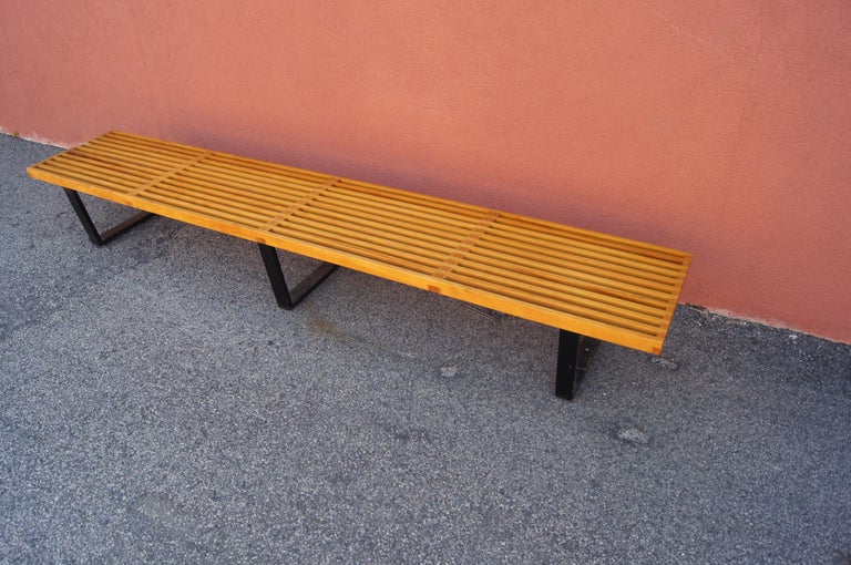 Mid-Century Modern Long Platform Bench, Model 4993, by George Nelson for Herman Miller For Sale