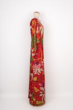 Long Polychromatic Devoured Velvet Dress, 1970