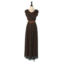 Long printed dress with beadwork MICHEL KLEIN