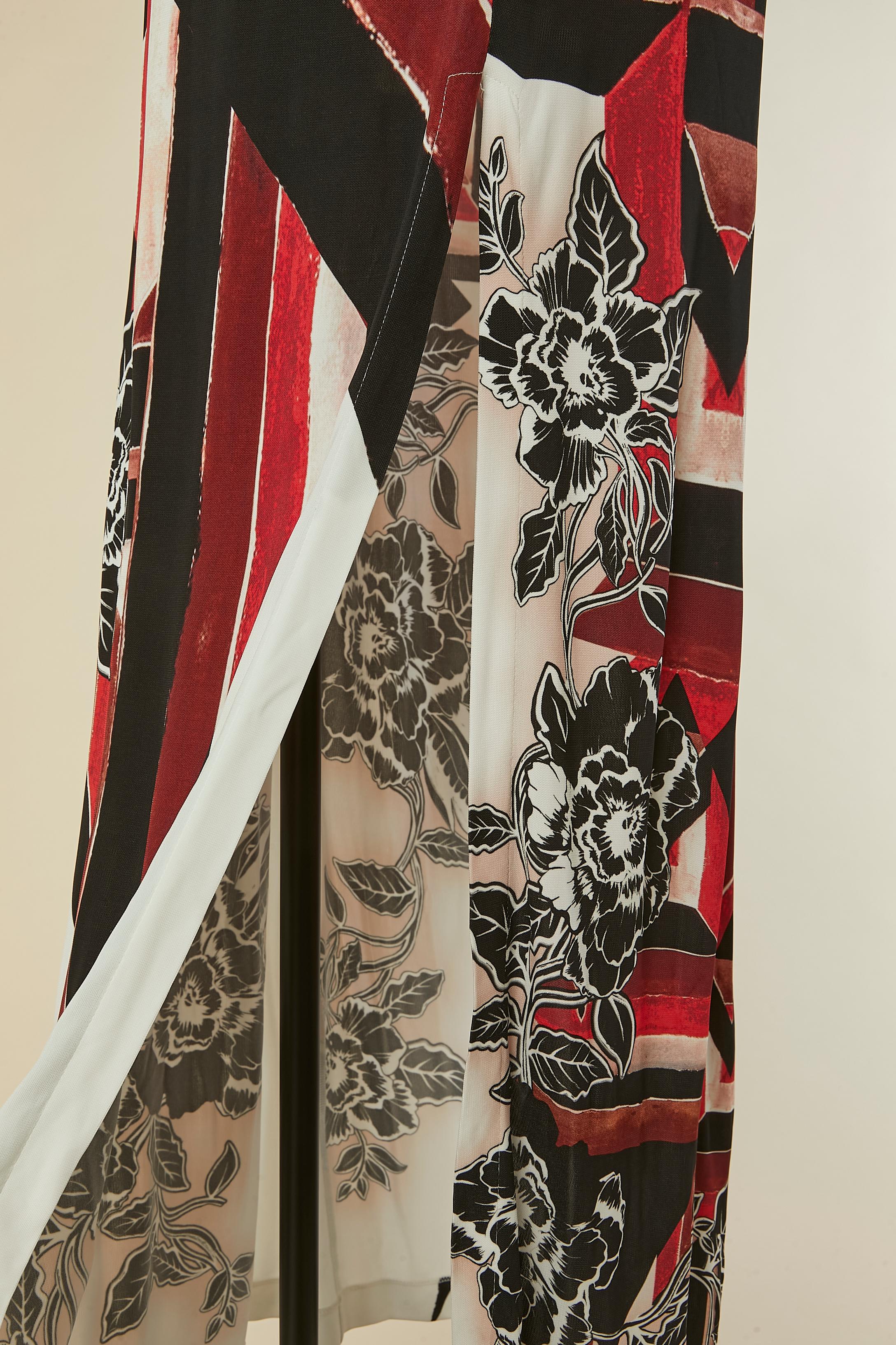 Robe longue en rayonne imprimée JUST CAVALLI Nouveau avec étiquette en vente 2