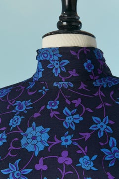 Long printed silk jersey dress DE PARISINI Circa 1960's