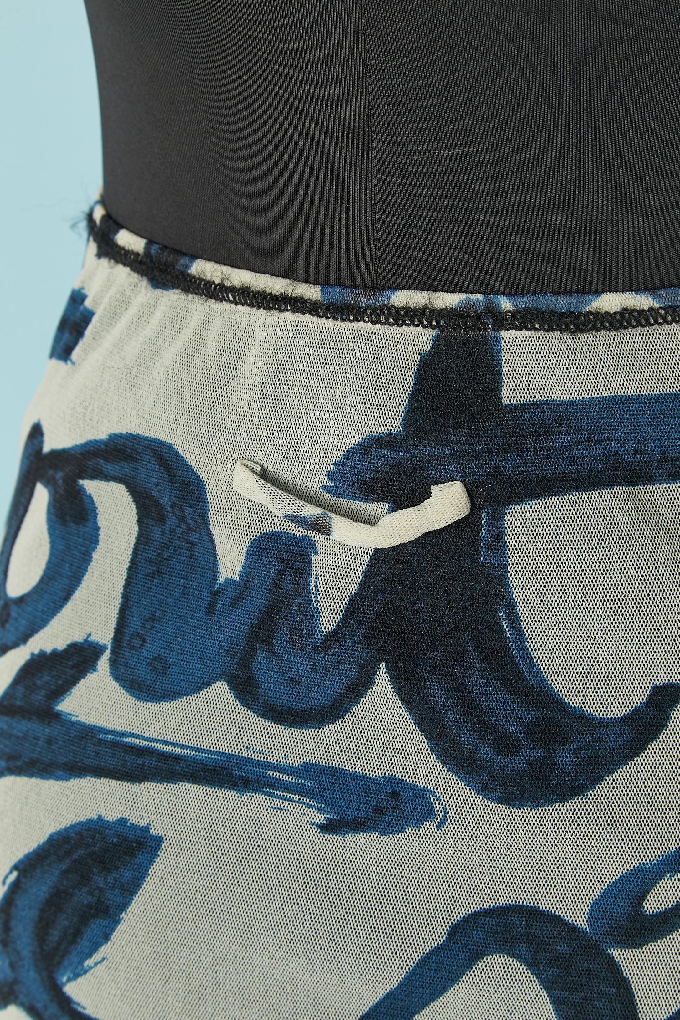 De las mujeres Falda larga de tul elástico estampado JEAN-PAUL GAULTIER MAILLE en venta