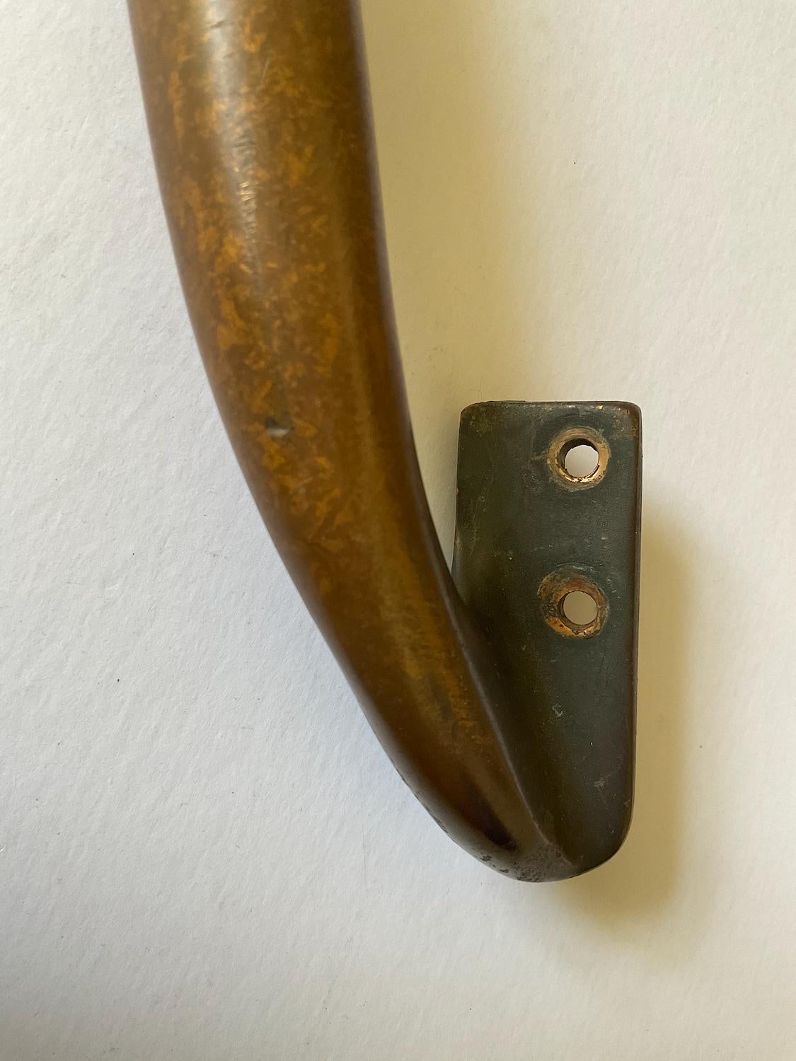 Long Push or Pull Door Handle in Solid Bronze, European, Mid-20th Century In Good Condition For Sale In London, GB