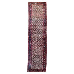 Long Rainbow Colored Vintage Runner, c. 1940-50