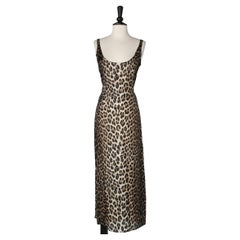 Long rayon dress leopard print Moschino Cheap and Chic 