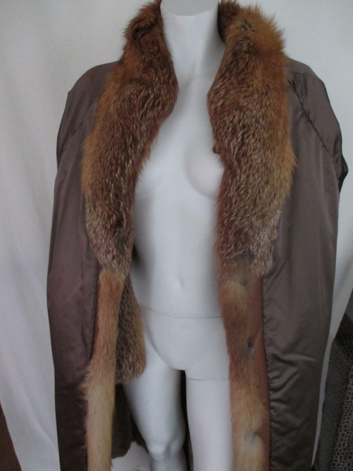 Long Red Fox Fur coat For Sale 4