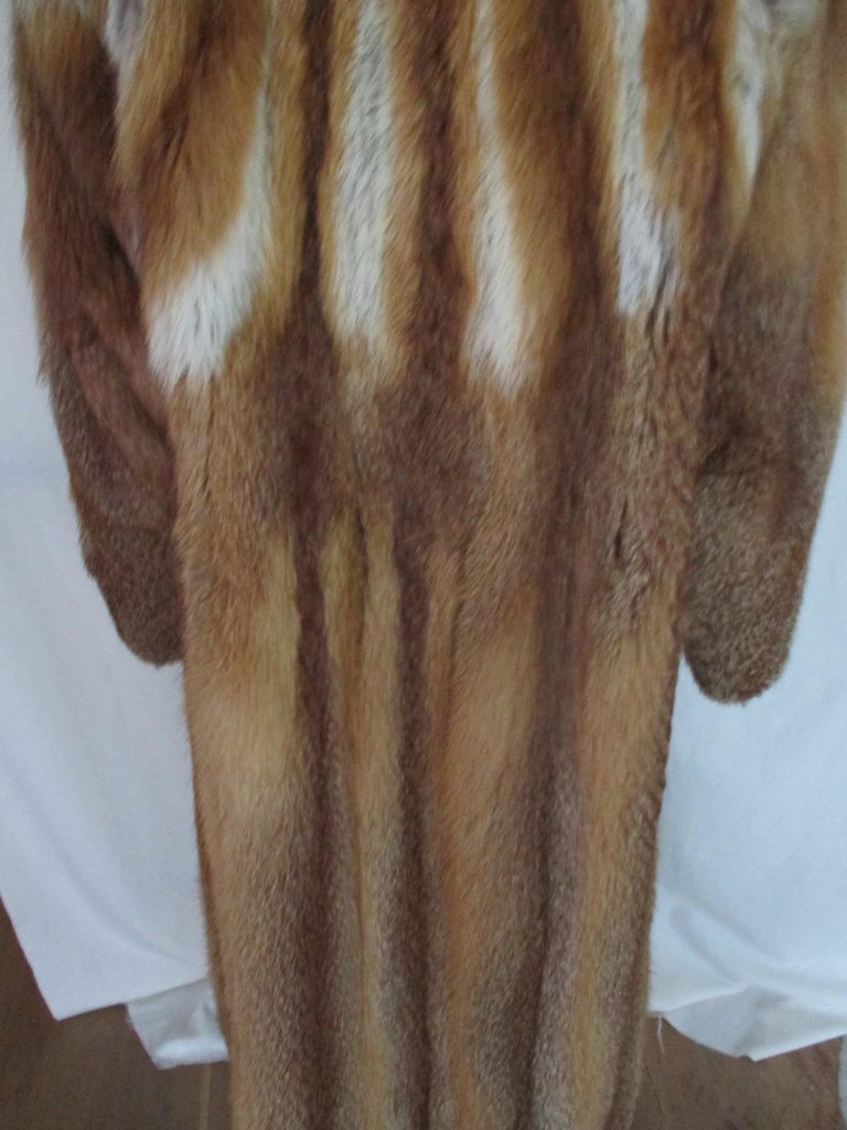Long Red Fox Fur coat For Sale at 1stDibs