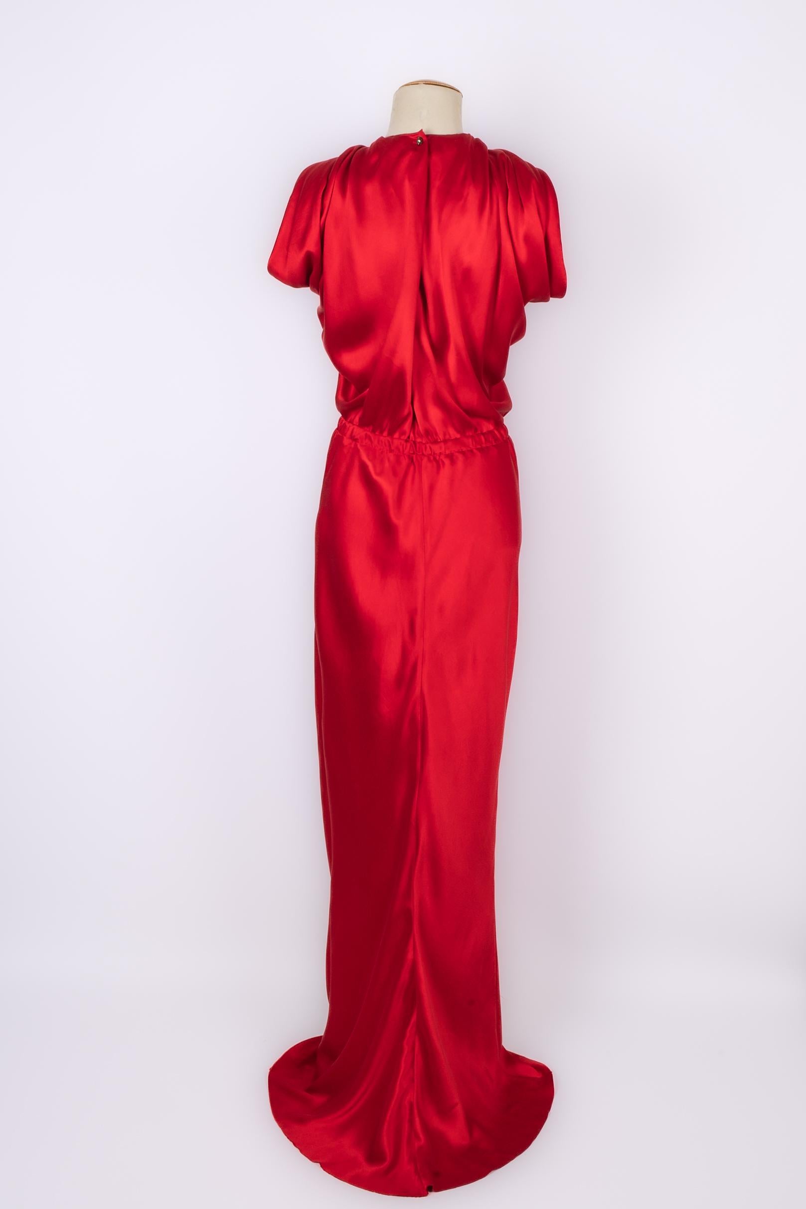 Long red Lanvin dress In Good Condition In SAINT-OUEN-SUR-SEINE, FR