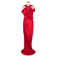 Long red Lanvin dress