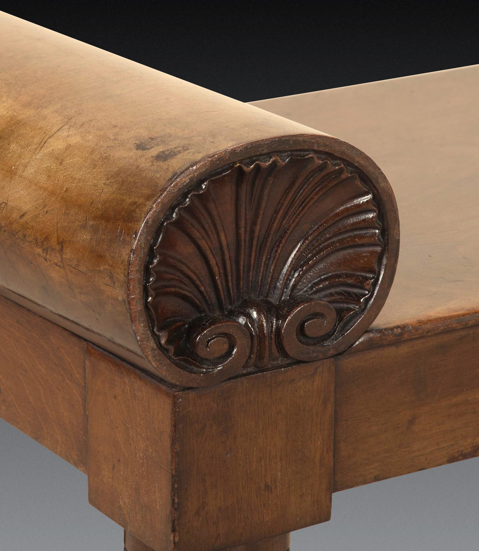 Début du XIXe siècle Long Regency Mahogany Hall Bench en vente