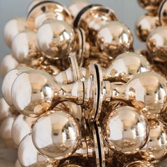 Long Run of Large Antique Bronze Spherical Door Knobs