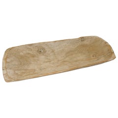 Long Rustic Bread Serving Bowl with Light Patina