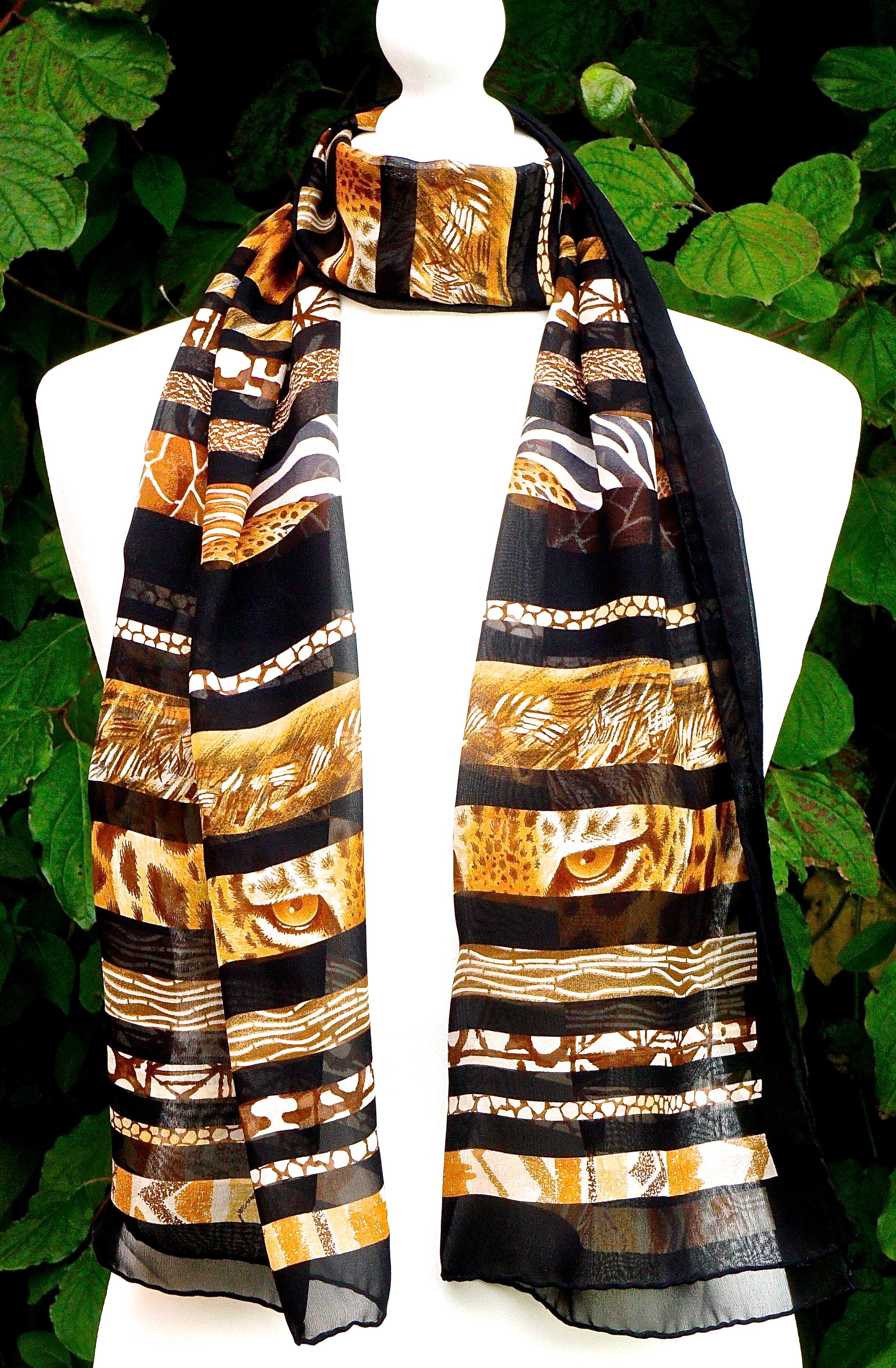 african print silk scarf