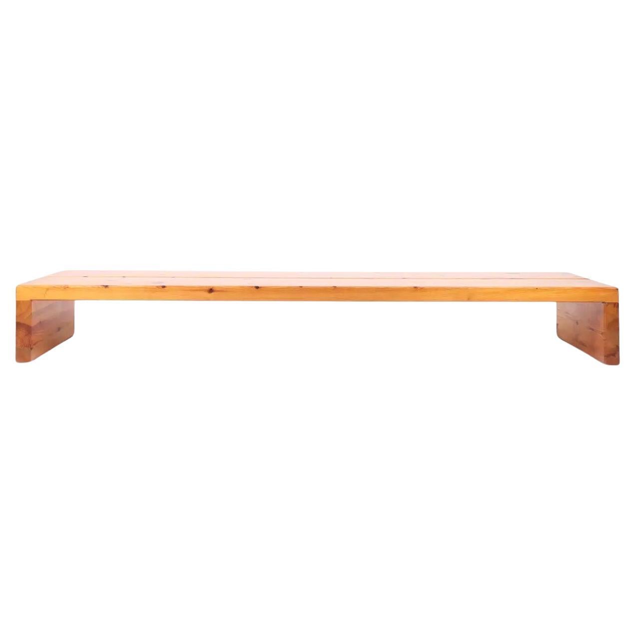 Long Scandinavian Bench in Solid Pine by Sven Larsson, 1960s