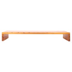 Long Scandinavian Bench in Solid Pine by Sven Larsson, 1970s