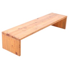 Long Scandinavian Bench in Solid Pine by Sven Larsson, 1970s