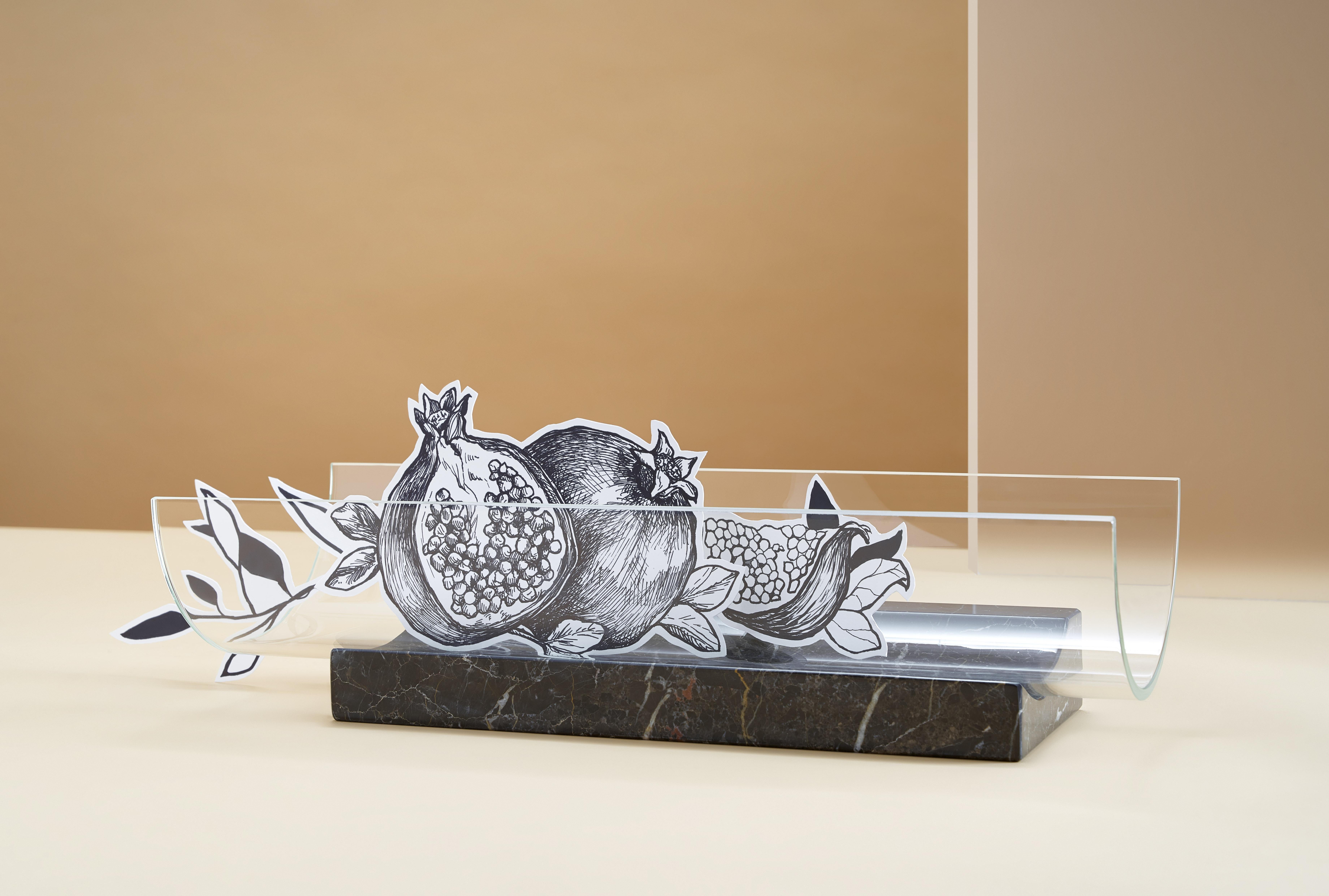 Contemporary Long Segno Bowl, Giorgio Bonaguro