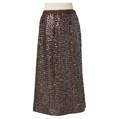 Longue jupe à paillettes Circa 1970's