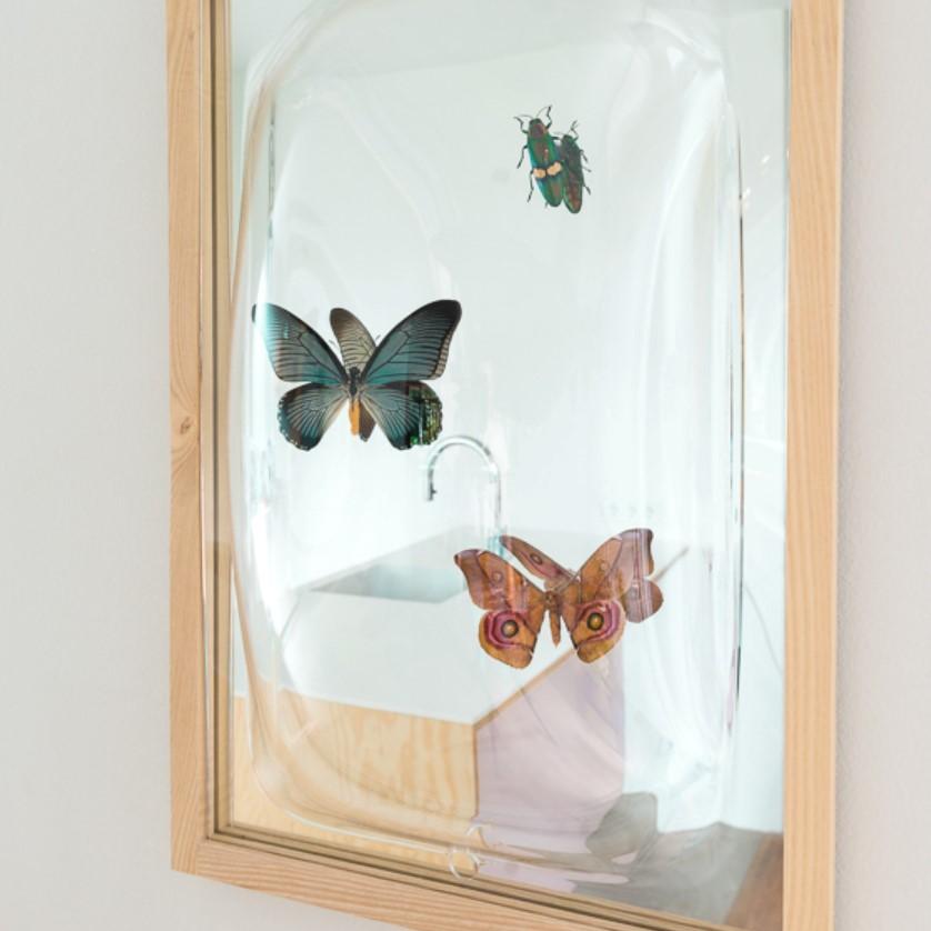 Post-Modern Long Showcase Mirror by Studio Thier & Van Daalen For Sale