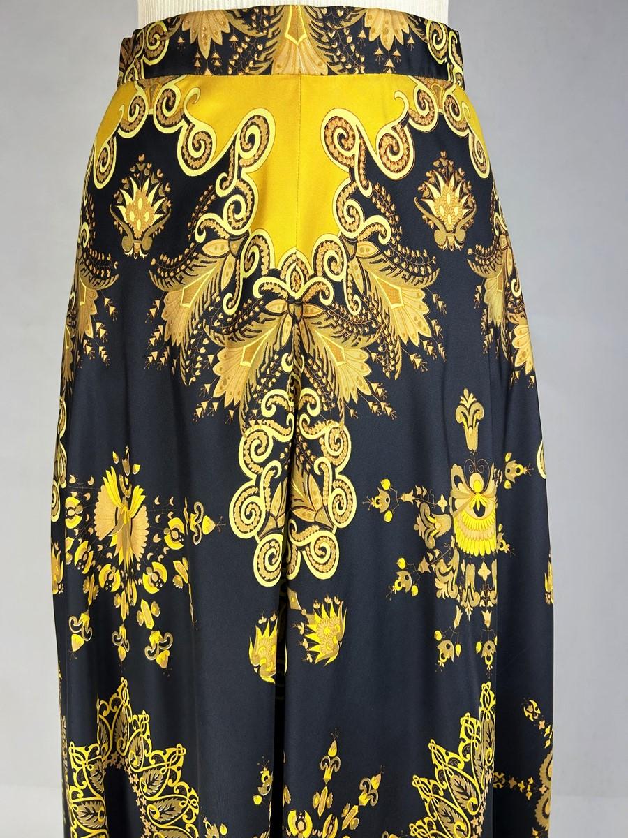 Long silk skirt by Hermès, named fantaisie design by Henri d'Origny Circa 1998 For Sale 3