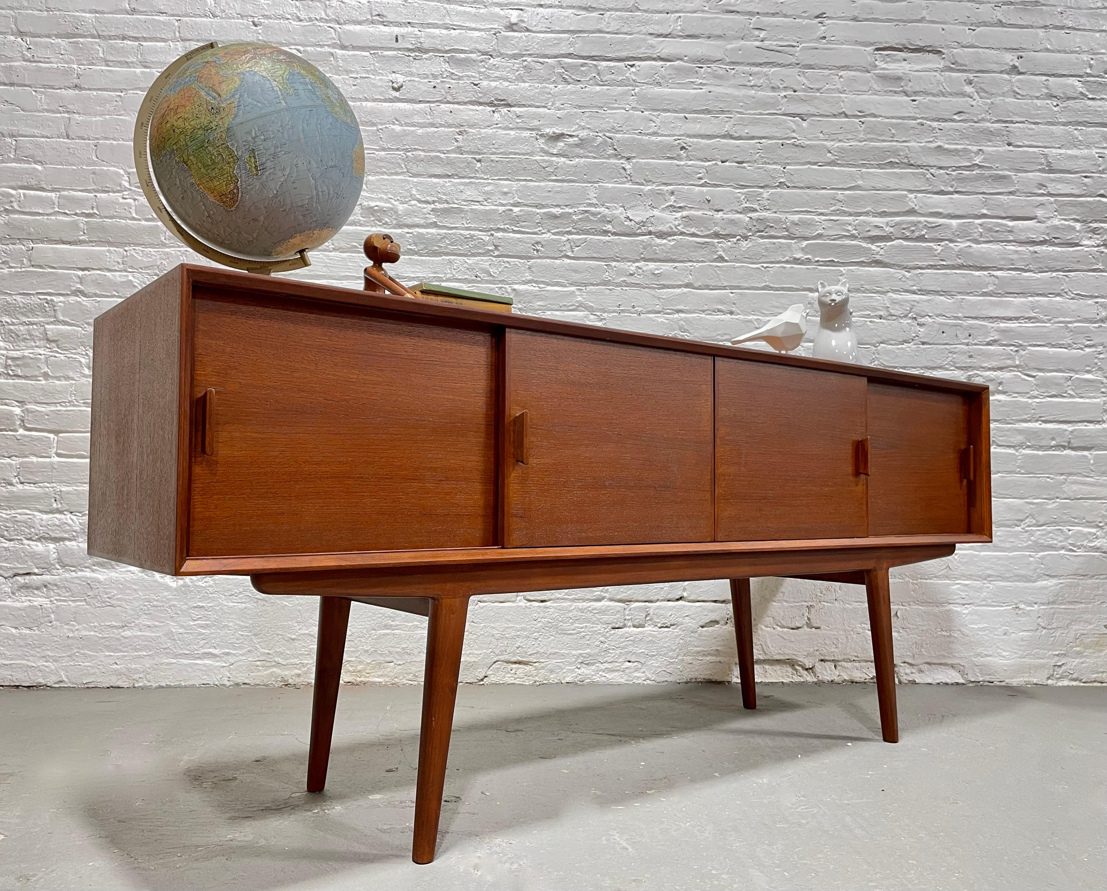 LONG + Sleek Handmade Mid Century MODERN styled CREDENZA media stand For Sale 3