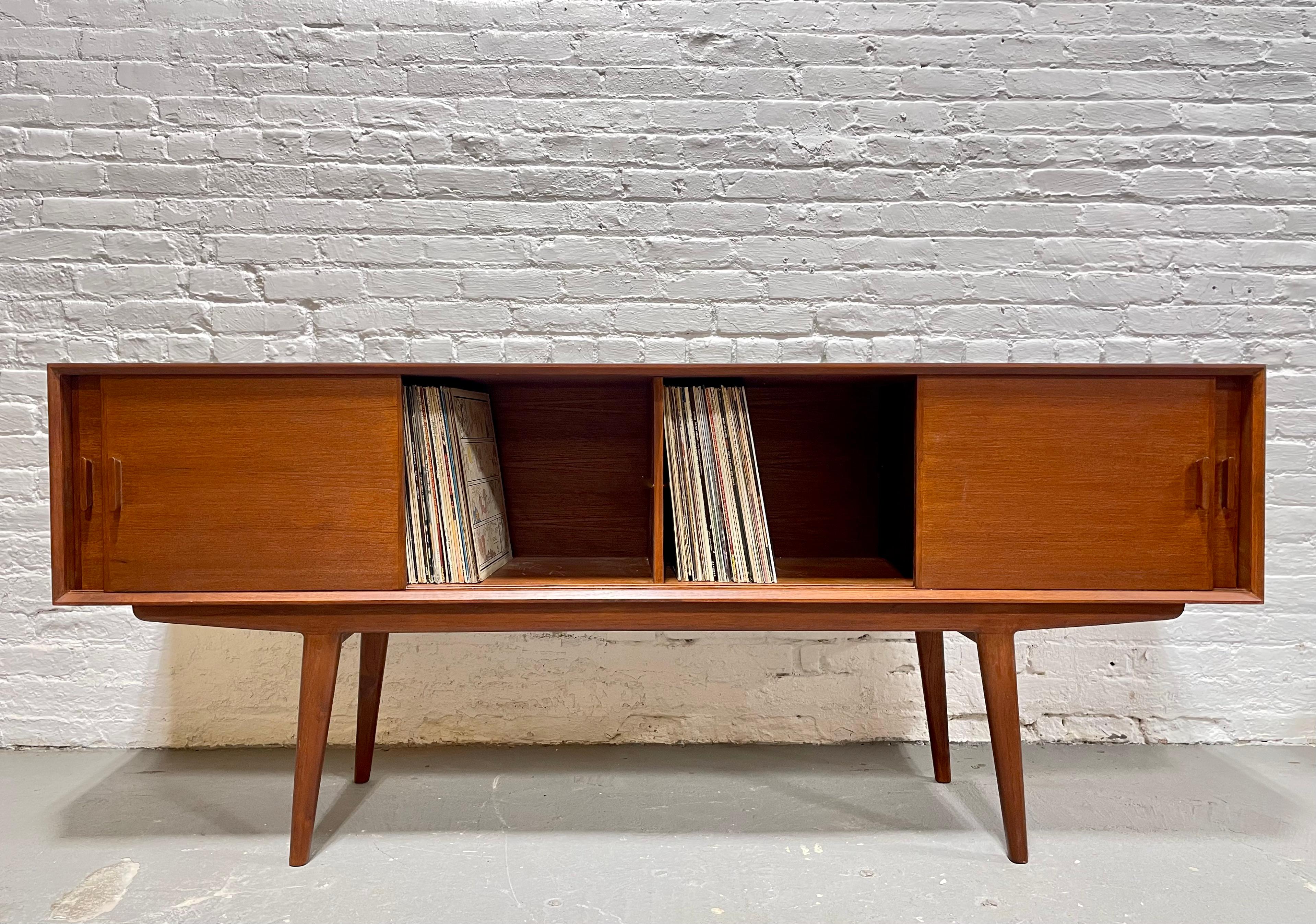 Contemporary LONG + Sleek Handmade Mid Century MODERN styled CREDENZA media stand For Sale