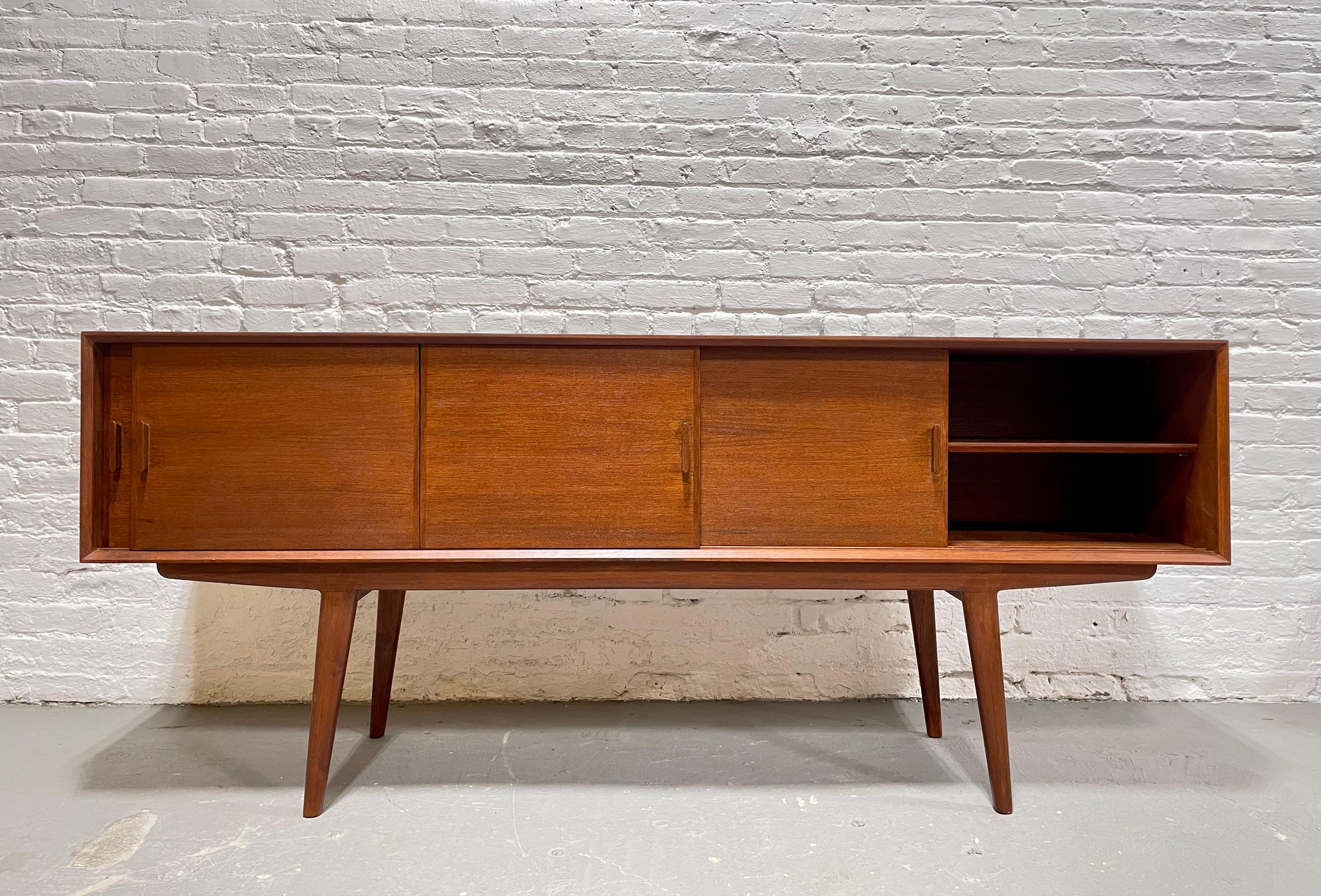 LONG + Sleek Handmade Mid Century MODERN styled CREDENZA media stand For Sale 1