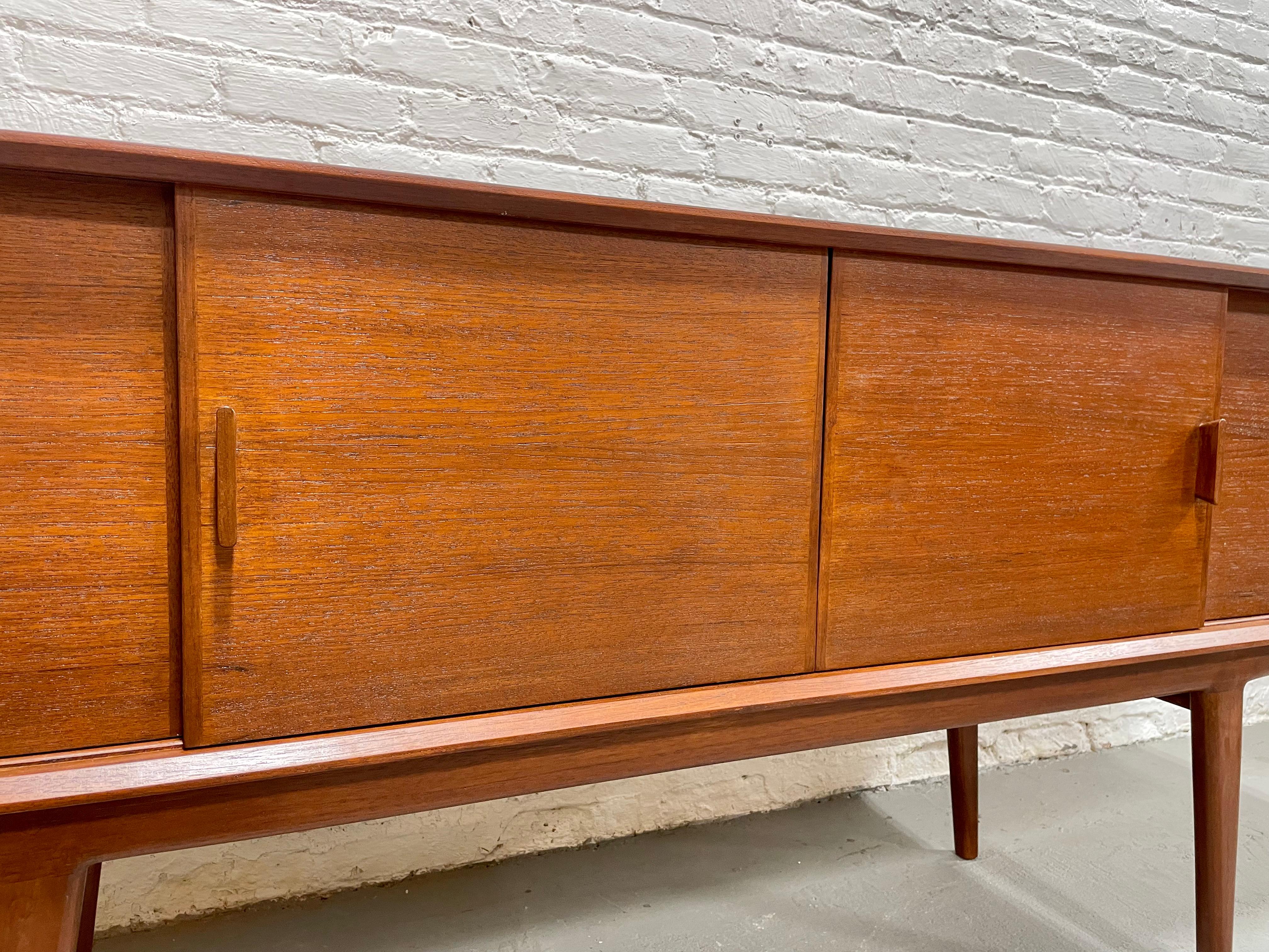 LONG + Sleek Handmade Mid Century MODERN styled CREDENZA media stand For Sale 2