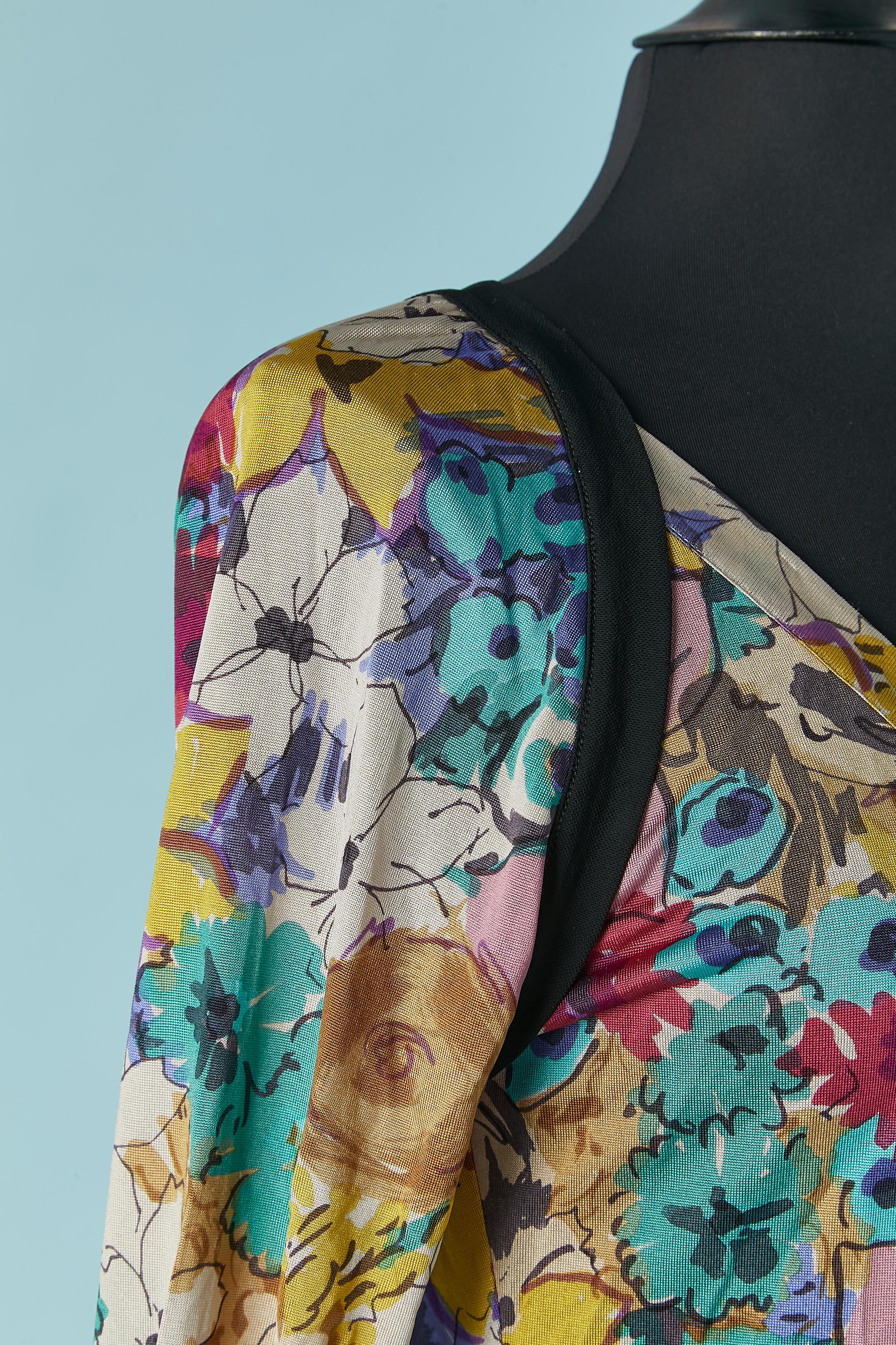 Noir Long sleeve printed top ETRO en vente