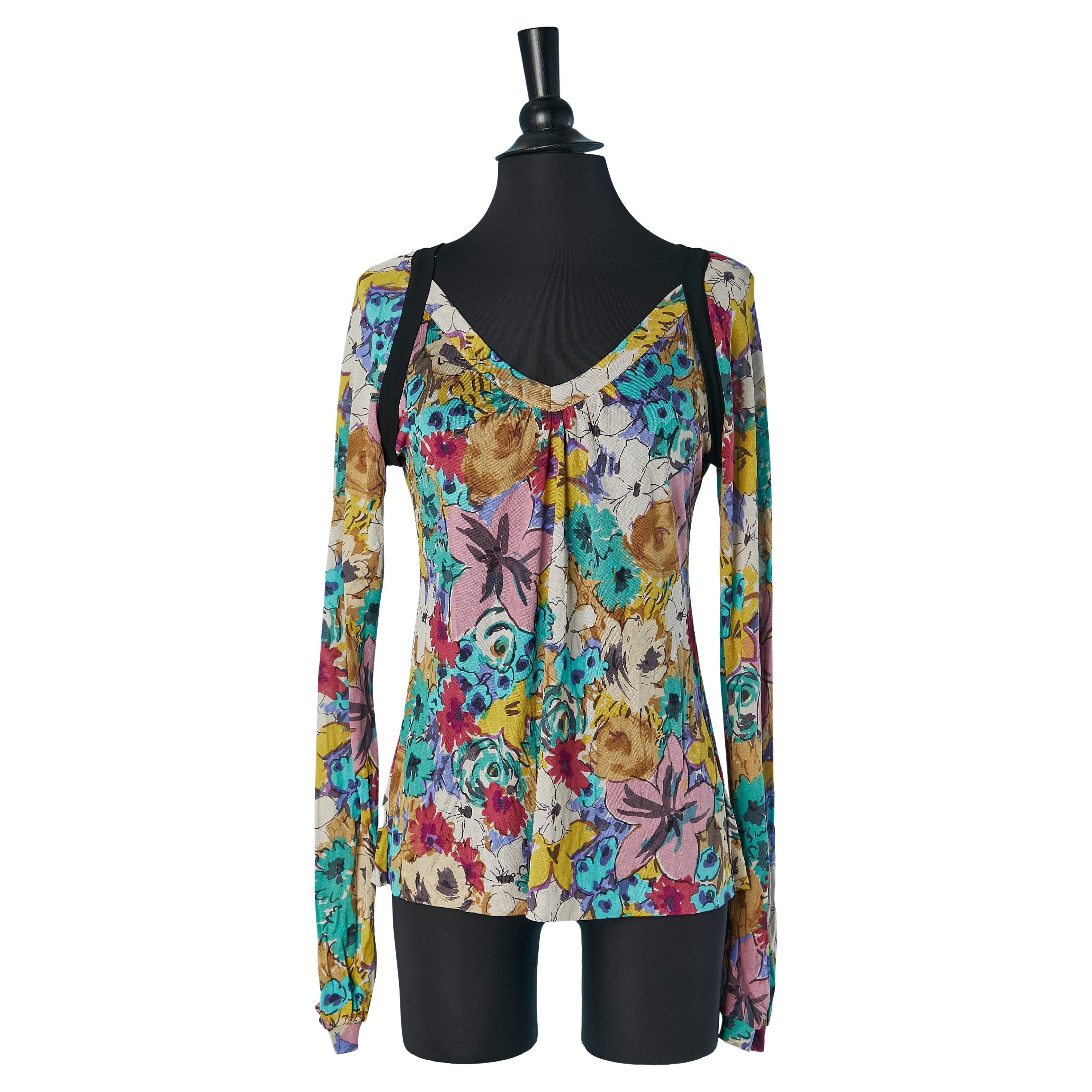 Long sleeve printed top ETRO en vente