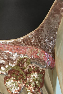 Long sleeve see-through top with sequin embellishment Gianfranco Ferré Studio