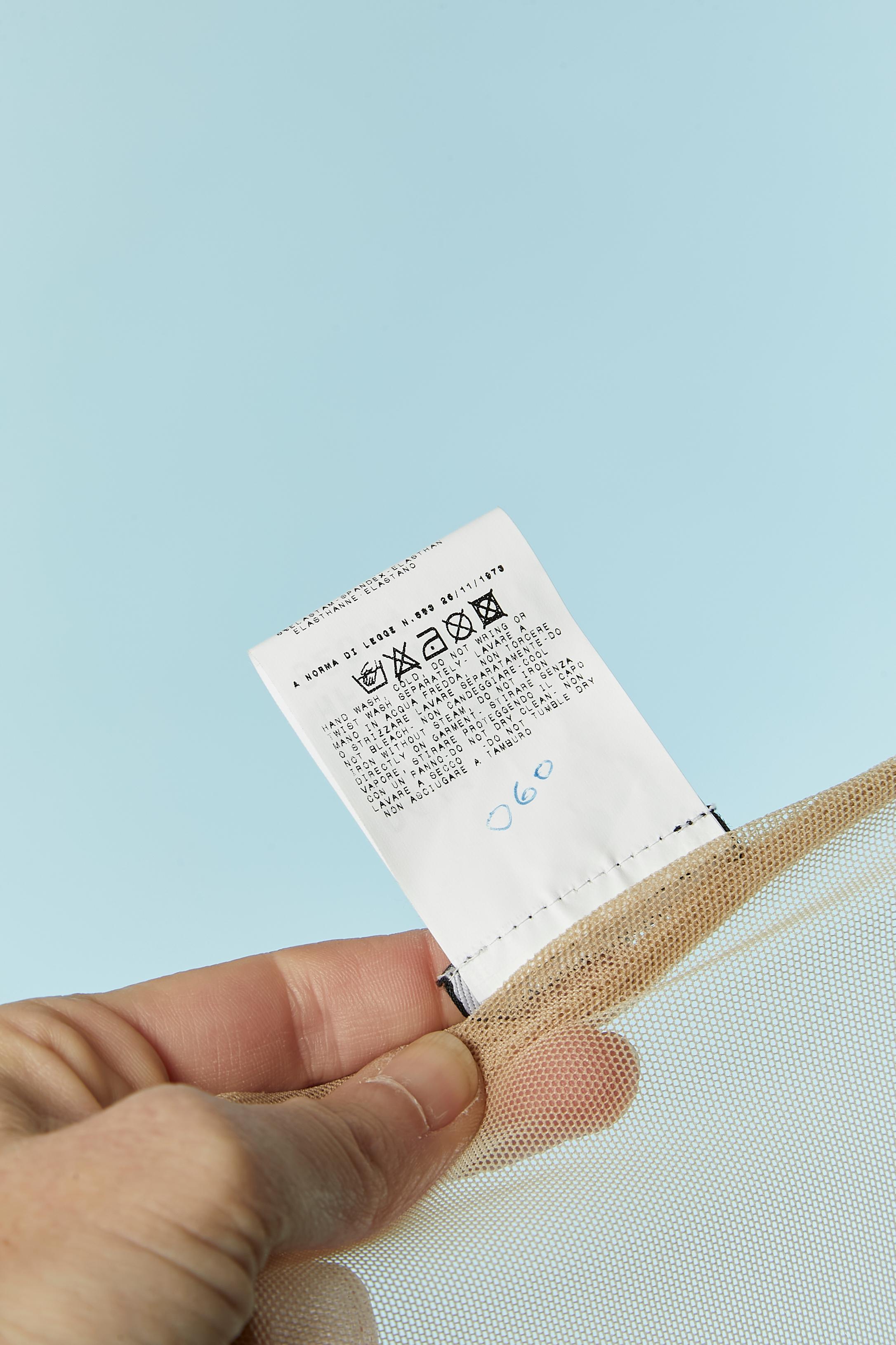 Top transparent à manches longues avec paillettes Gianfranco Ferré Studio en vente 3