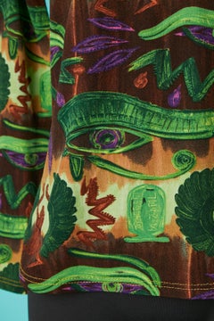 Long sleeve tee-shirt with Egyptian pattern print Gaultier Jean's