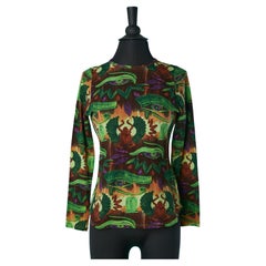 Long sleeve tee-shirt with Egyptian pattern print Gaultier Jean's