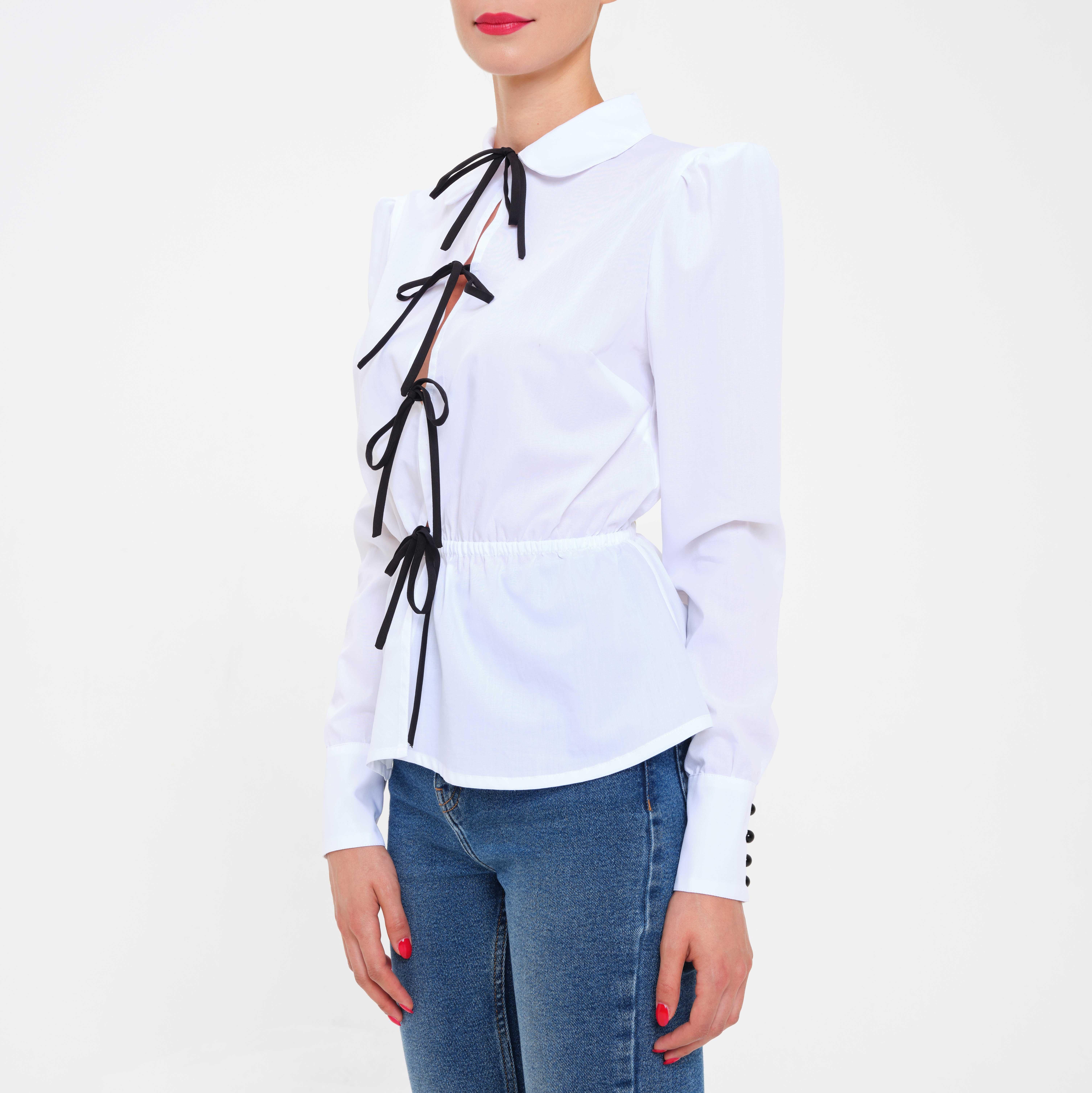 Long-sleeved shirt puffed shoulders shirt In New Condition In Capri, IT