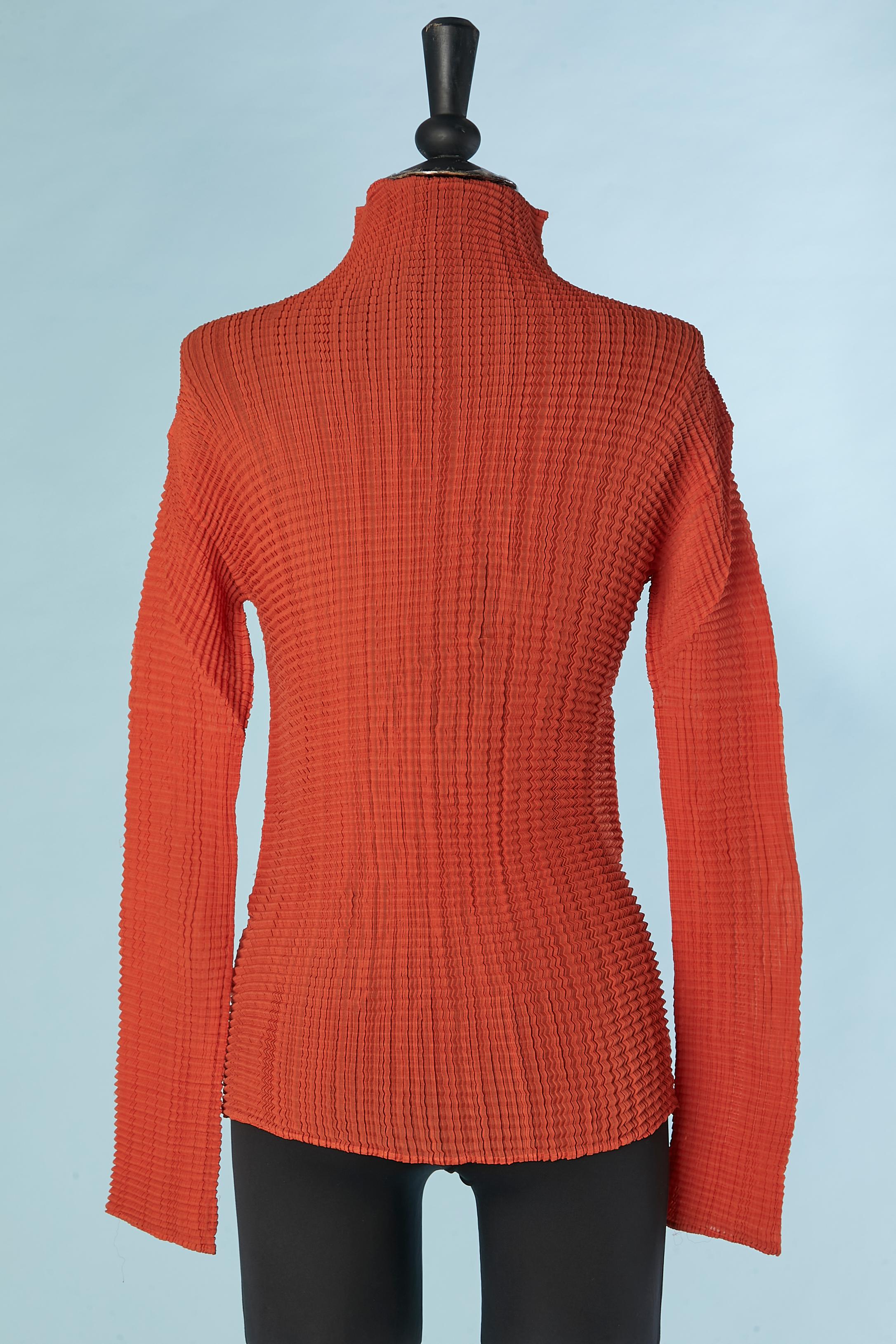 Long sleeves pleated top Issey Miyake  For Sale 1