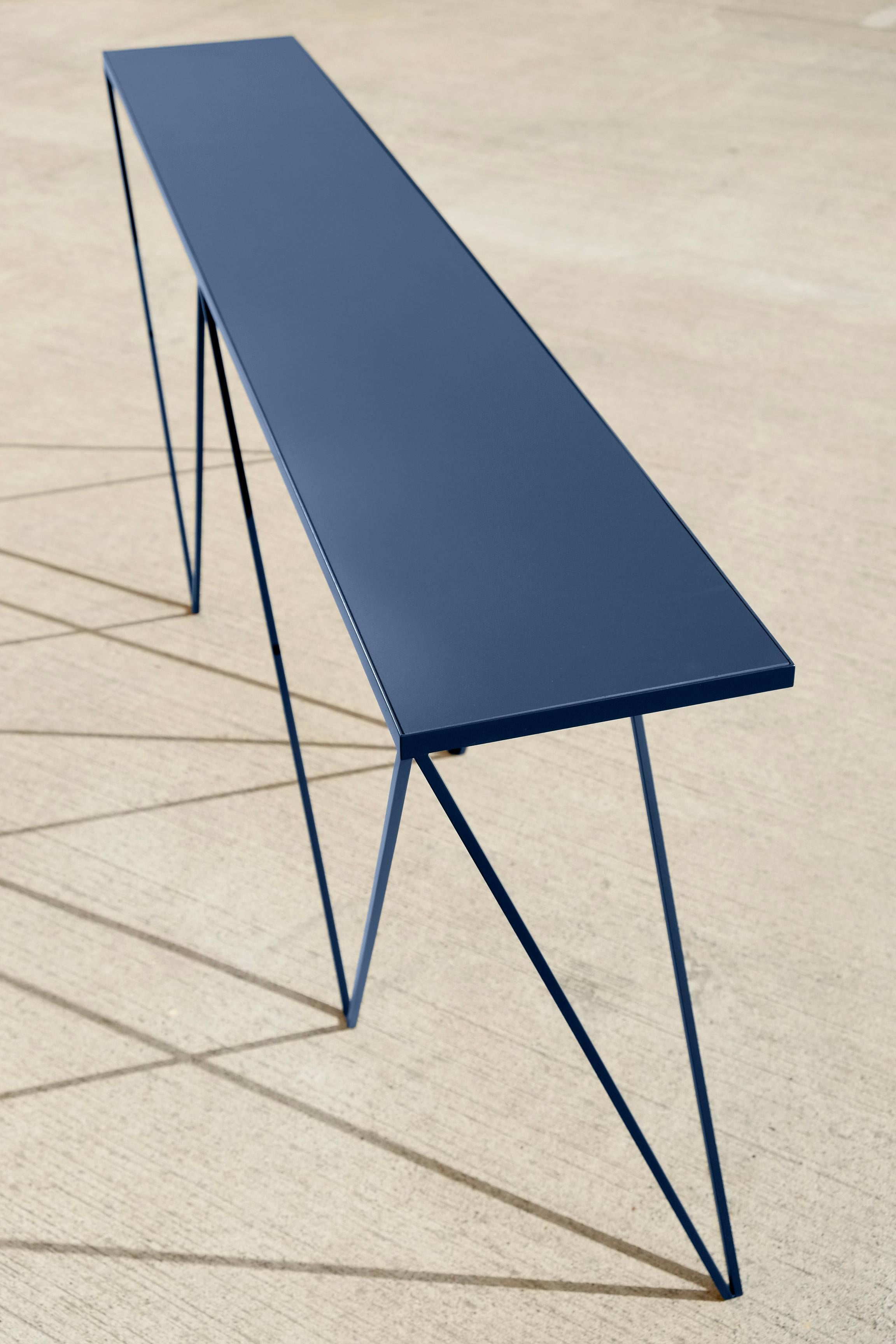 Long Slim Burgundy Giraffe Console Table - Customisable Colour & Size For Sale 7