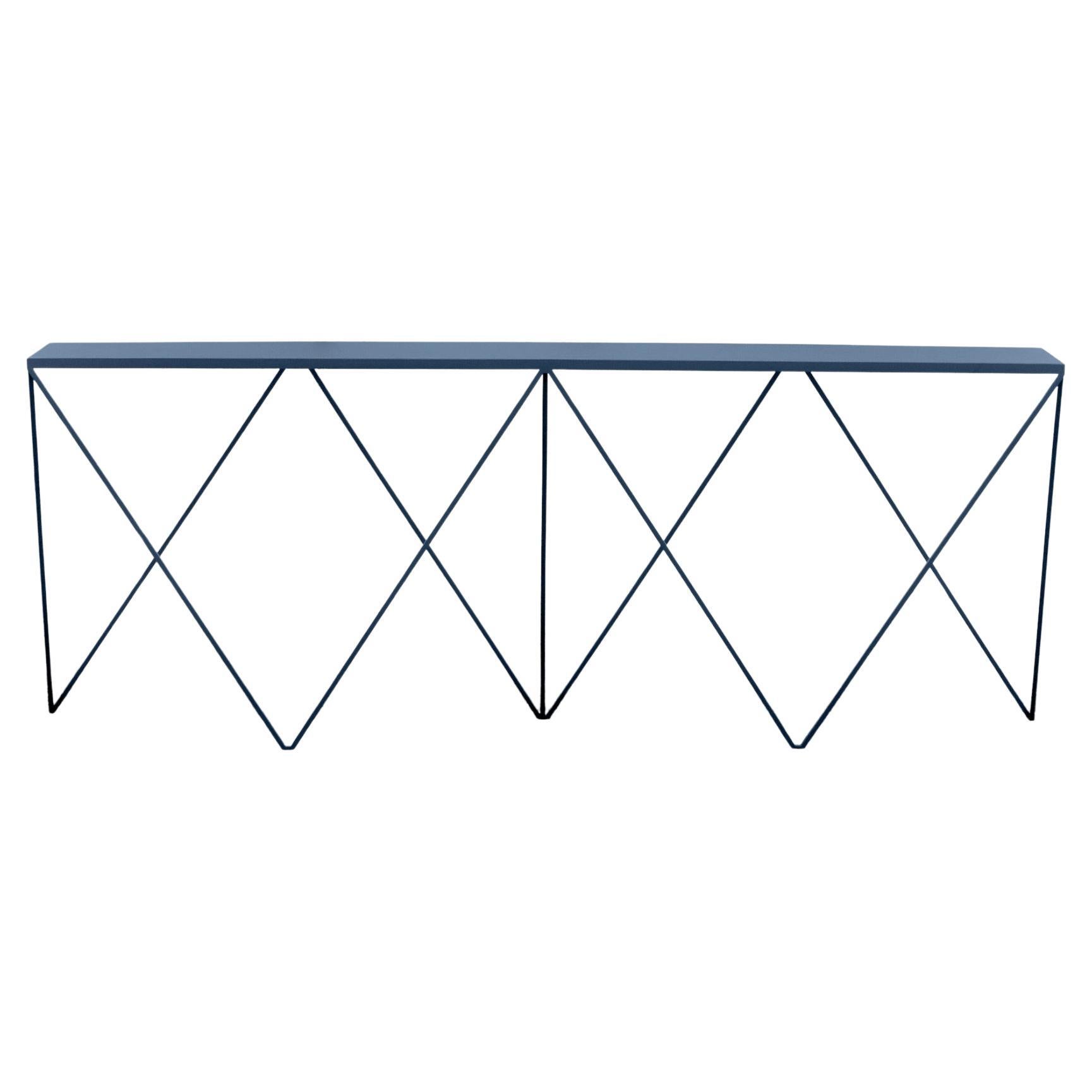 Long Slim Deep Blue Giraffe Console Table - Customisable Colour 
Size For Sale
