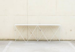 Long Slim Paper White Giraffe Console Table - Customisable Colour & Size
