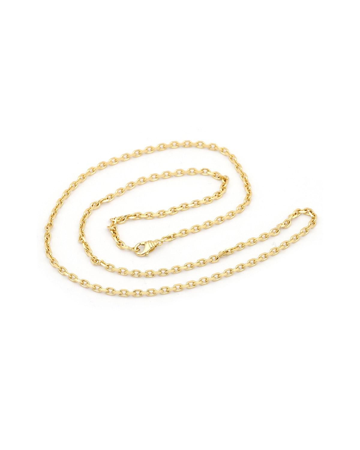 Long heavy cable chain in 18 karat gold cable chain. Large, solid gold cable chain, measuring 60 cm. Its thickness allows it to be worn with heavy pendants. Vintage chain, circa 1980, France.

Eagle head hallmark 

Length: 60 cm - Thickness: 3 mm