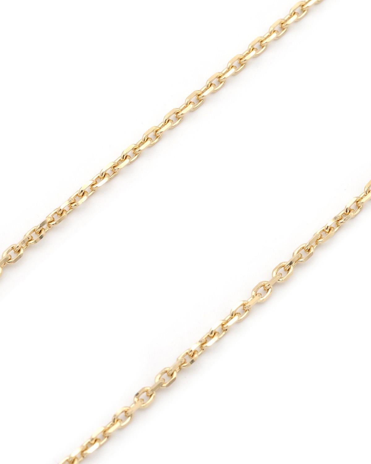 Contemporary Long solid heavy gold French cable chain in 18k yellow gold For Sale