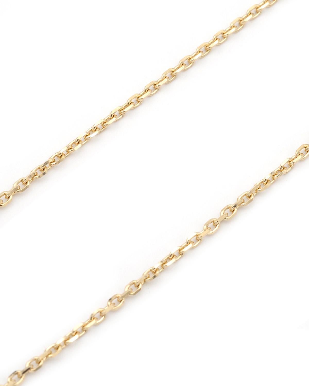 Long solid heavy gold French cable chain in 18k yellow gold In Good Condition For Sale In PARIS, FR