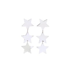 Boucles d'oreilles longues en forme d'étoile, Argent Sterling, Boucles d'oreilles en forme d'étoile en argent