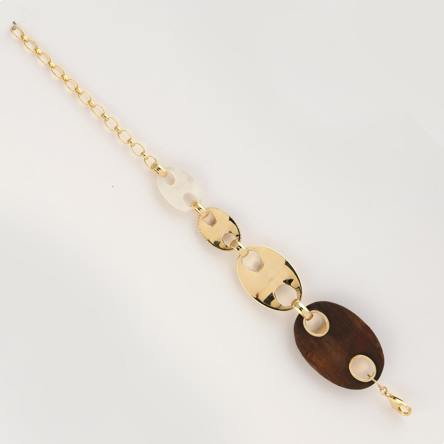 14KT:20,875g,D:1,92ct, Mop:6,08ct,Madera:13,03ct,