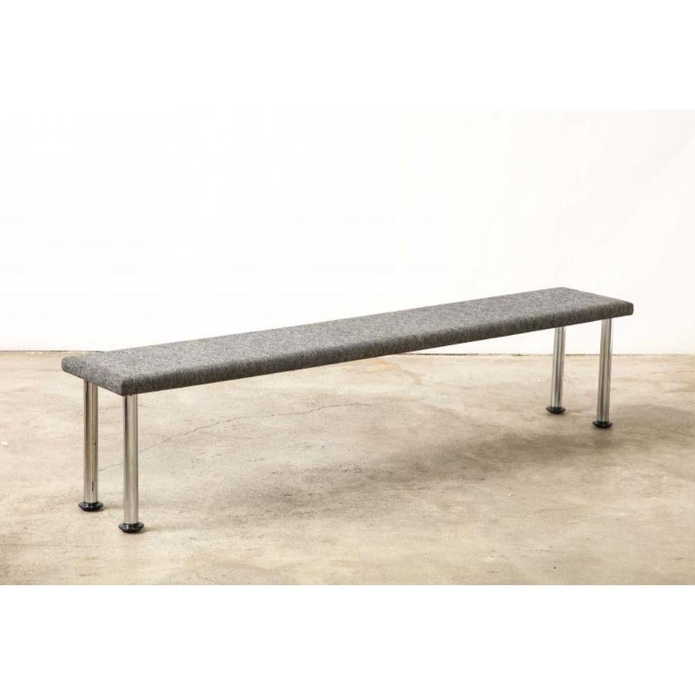 Lacquered Long Steel and Felt Bench by Roberto Gabetti & Aimaro Isola, 1969 For Sale