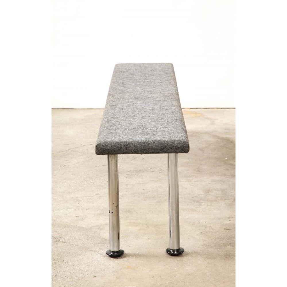 20th Century Long Steel and Felt Bench by Roberto Gabetti & Aimaro Isola, 1969 For Sale