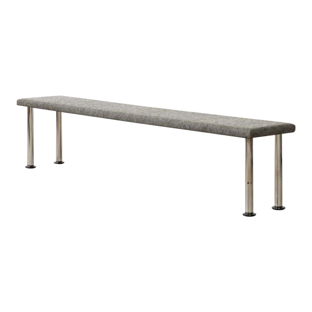 Long Steel and Felt Bench by Roberto Gabetti & Aimaro Isola, 1969