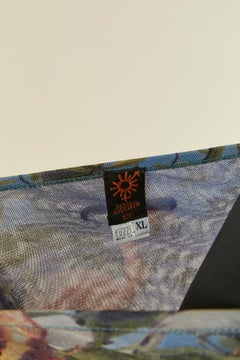 Long stretch tulle skirt with pink flamingo print JEAN-PAUL GAULTIER Soleil