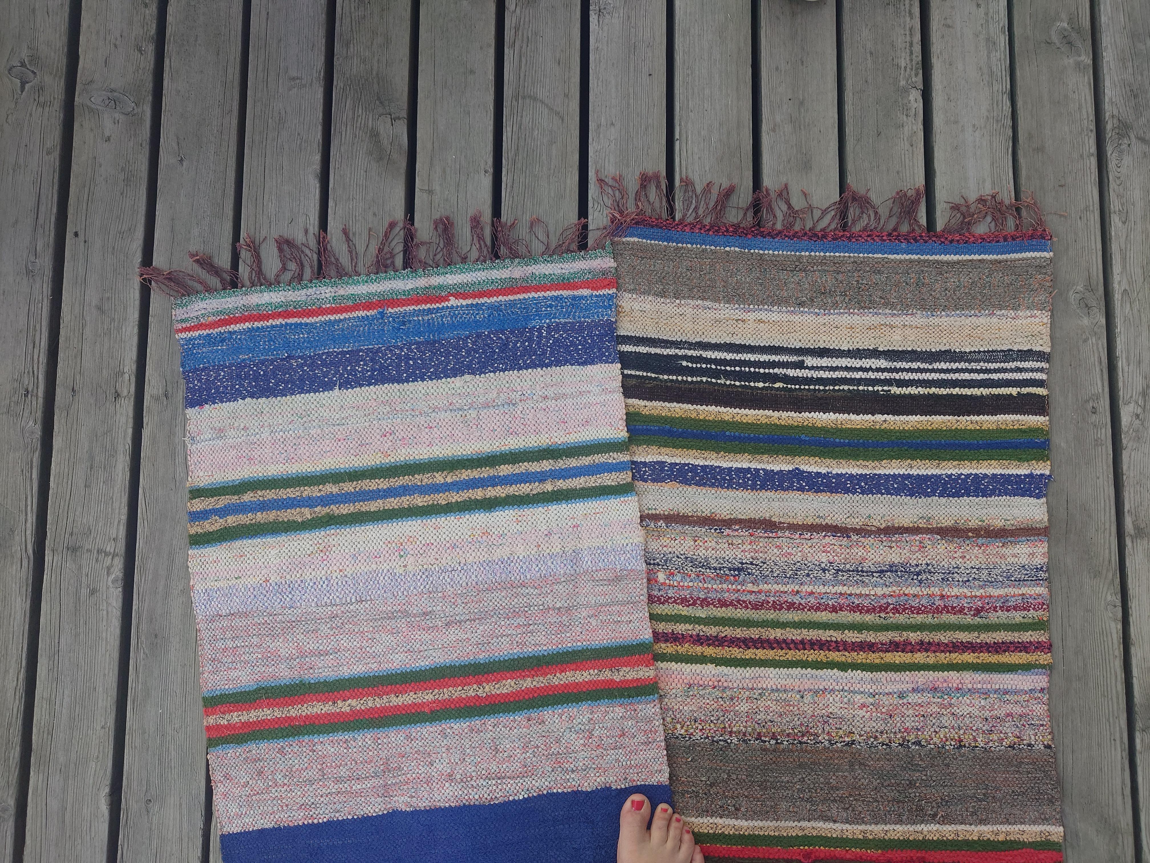 Long Swedish Rag rug For Sale 6