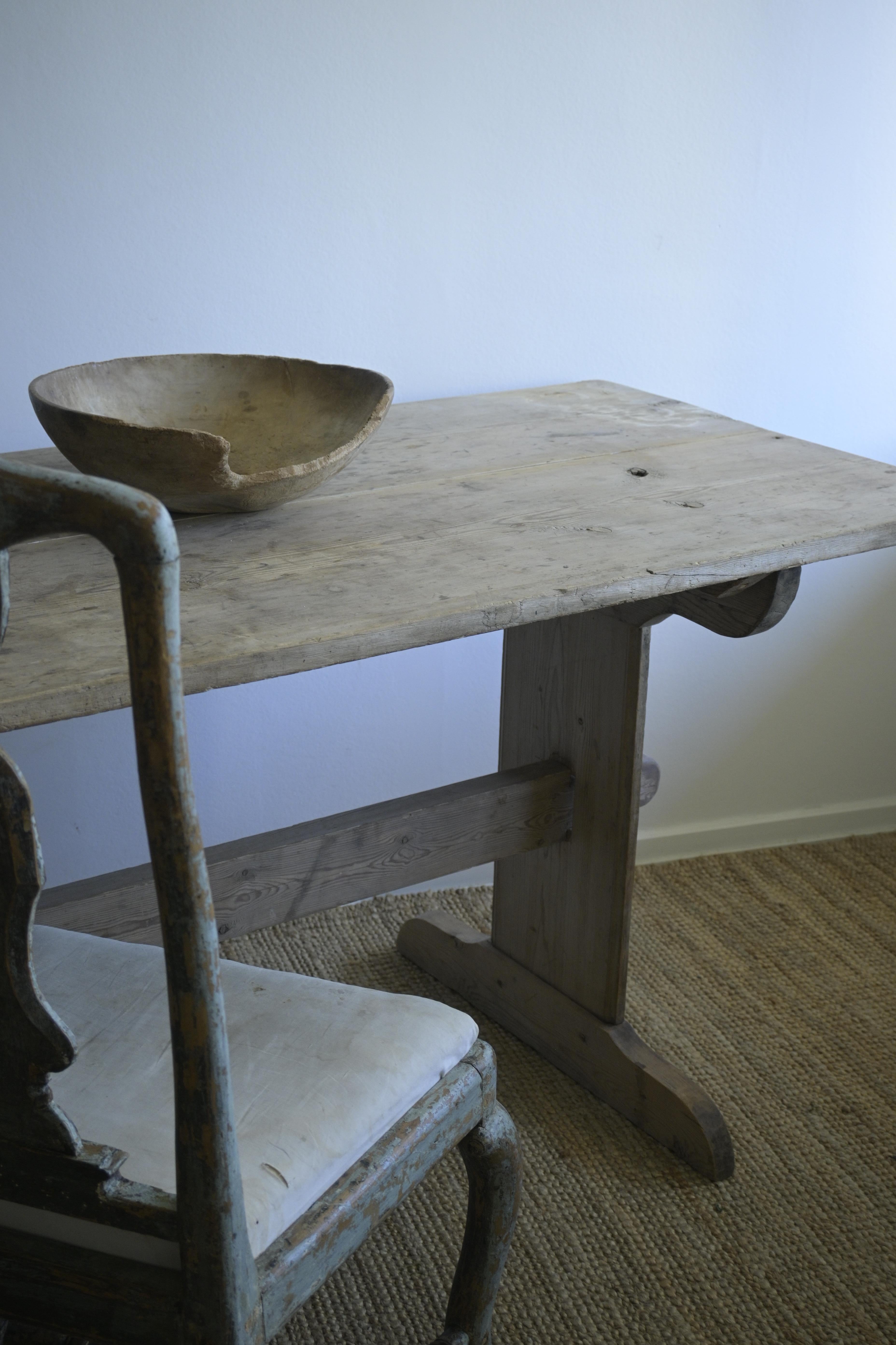 Scandinavian Modern Long Swedish Trestle Table ca 1780 For Sale